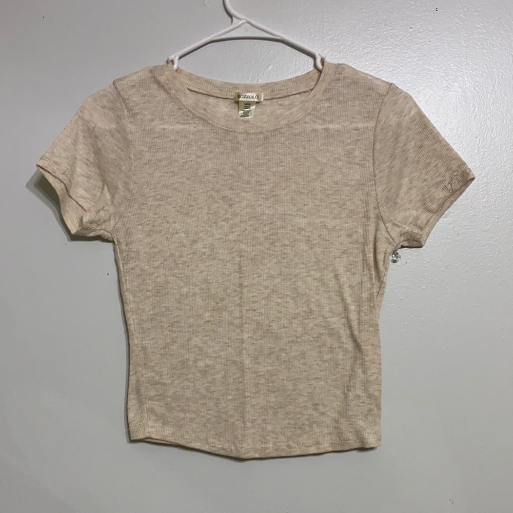 Light beige crop top